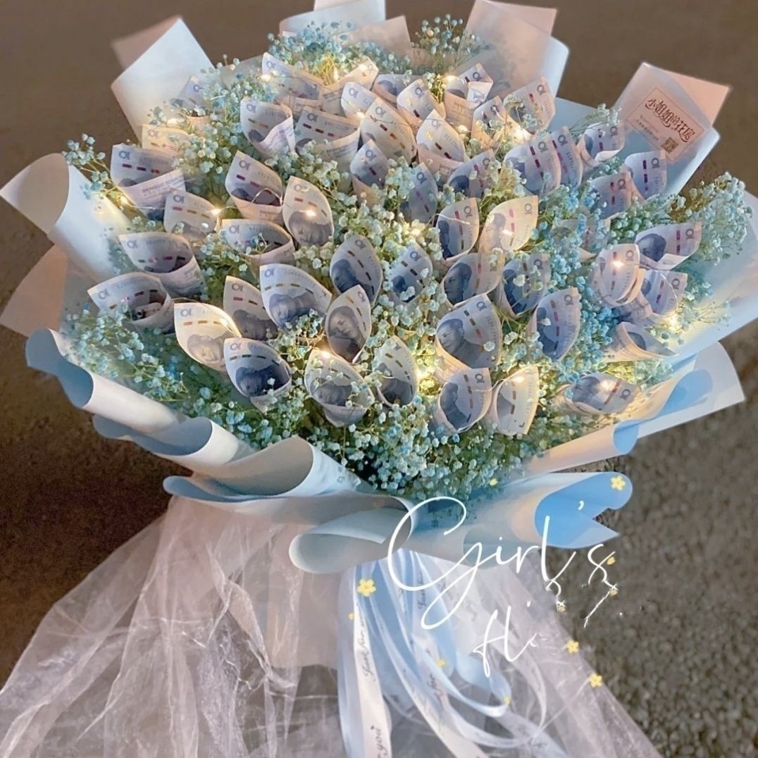diy网红有钱花自制礼物干花满天星钱花束红包材料包女百元钞票,鲜花速递/花卉仿真/绿植园艺,花艺包装盒,淘宝优惠券,粉丝福利购,淘宝优惠卷