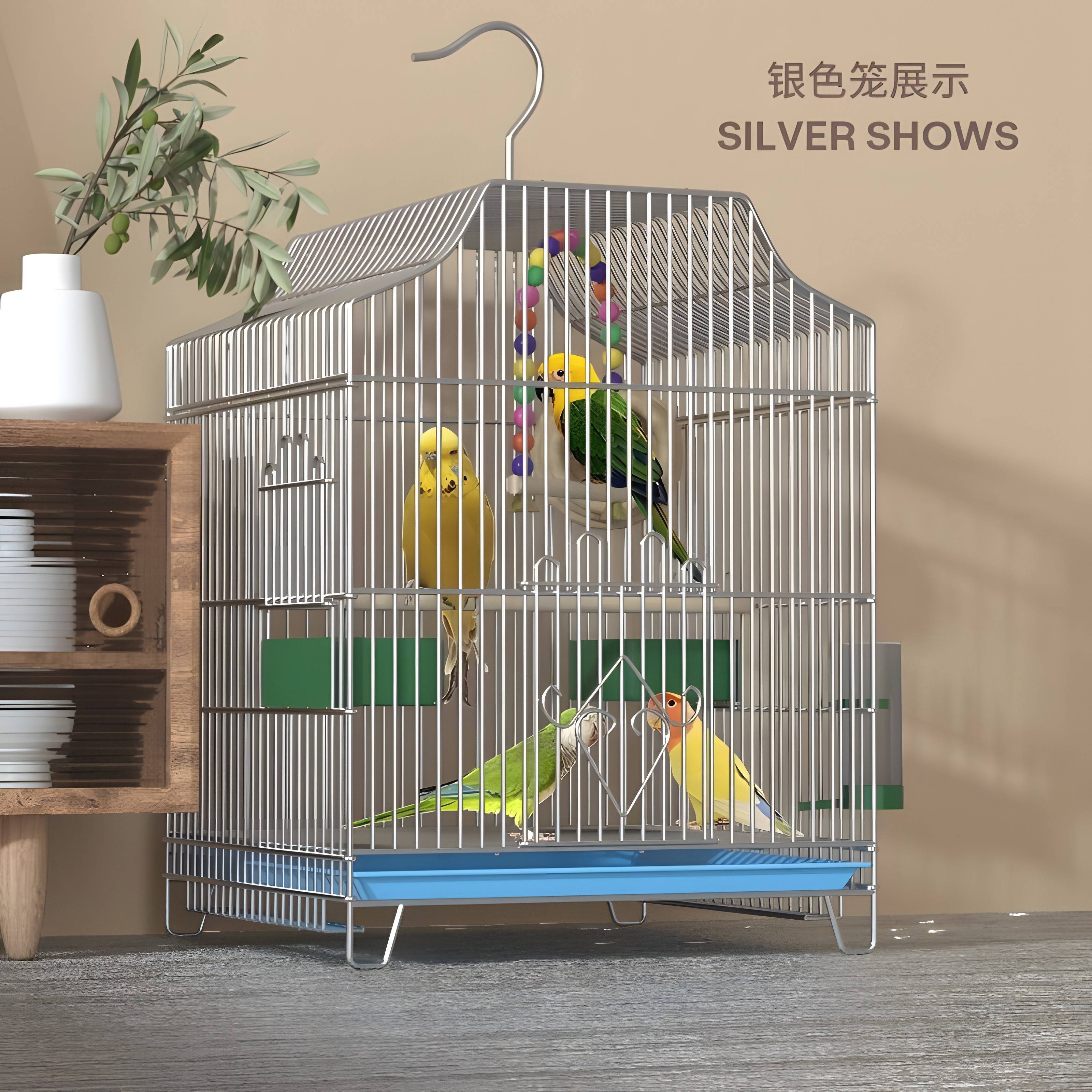 鸟笼笼小型虎皮牡丹画眉黄桃文珍珠鸟家用豪华繁殖笼子鸟别墅