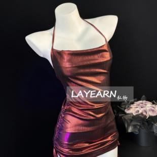 敢爱【魔力阿姐】性感御姐亮面 面包臀裙抽绳显瘦裙子夜店焦点裙