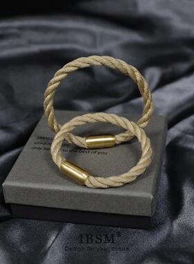 麻绳手环手工制作绳缚亚麻色手绳小众设计独家手錬笼中鸟