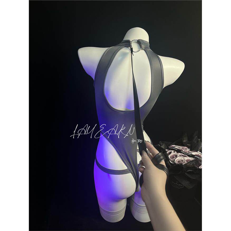 敢爱【捆绑游戏】性感挂颈透视吊带连身衣束缚绑带sp内衣cos服