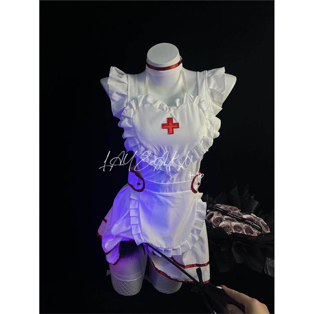 敢爱【叛逆护士】性感爱心镂空制服cos护士服紧身显瘦内衣裙女