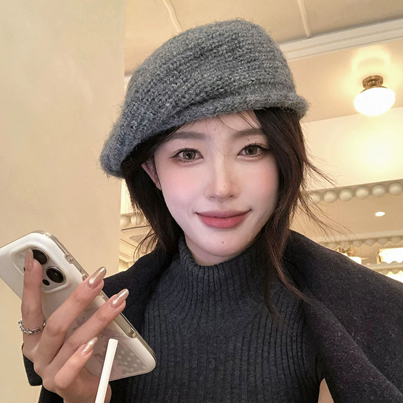 英伦复古女款显脸小贝雷帽