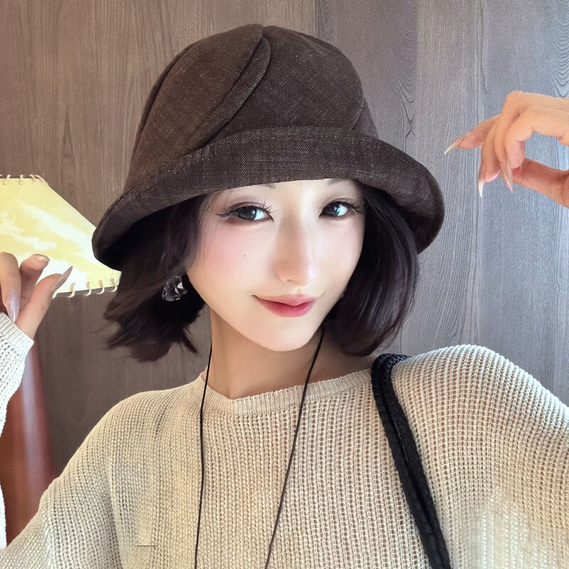 秋季韩版显脸小防晒渔夫帽女