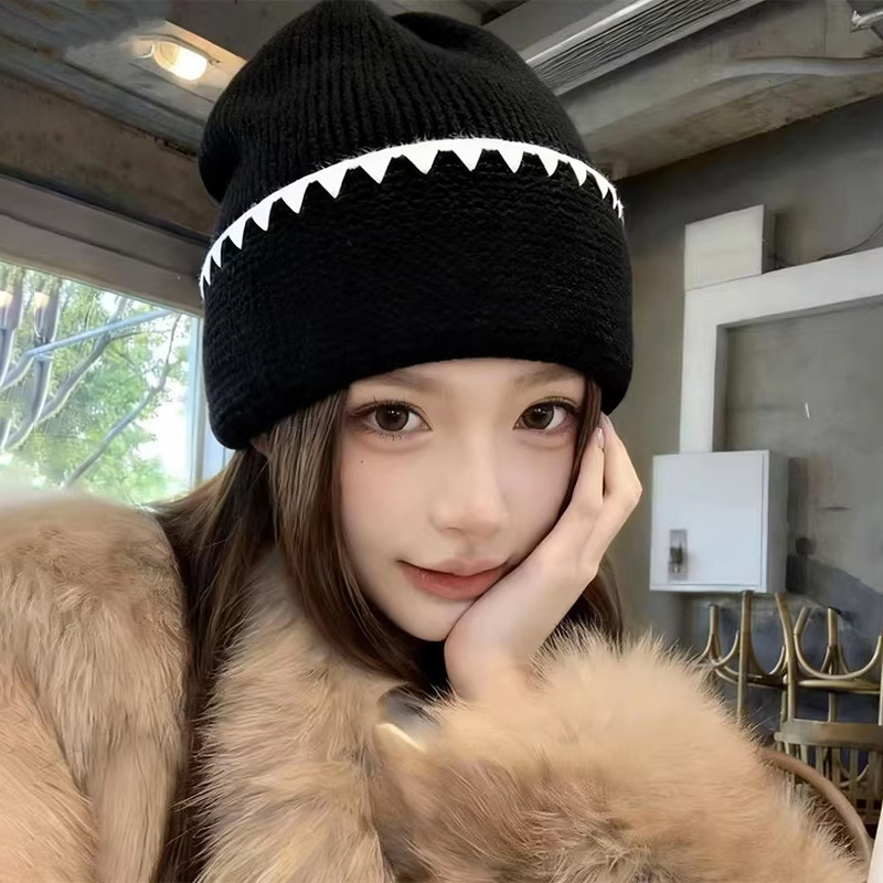 韩国高级感针织帽子女款冬季2026新款百搭保暖冷帽大头围毛线帽潮