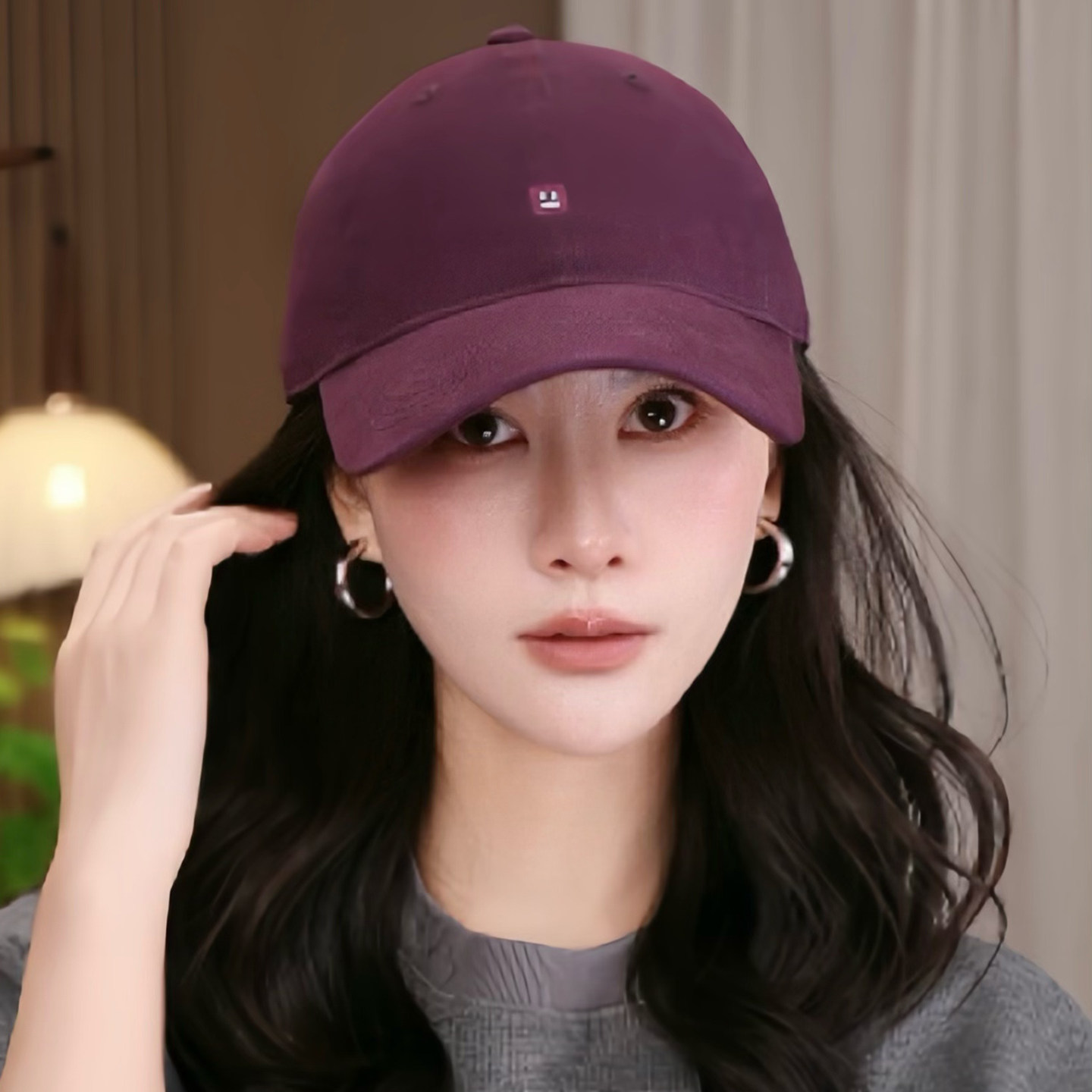 韩版ins简约鸭舌帽春秋新款百搭