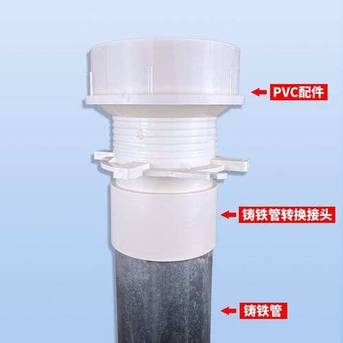 铸铁管转PVC接头老式110