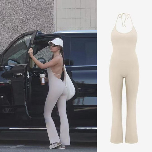 *csb连体衣带胸垫playsuit阔腿