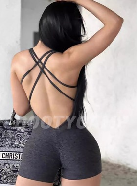 *bombshell连体衣原标！健身连体衣带胸垫美背欧美ins博主