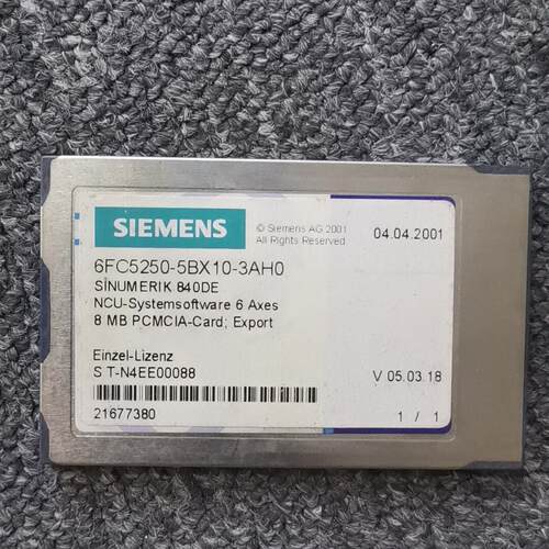 6FC5250-5BX10-3AH0 工控数控系统PCMCIA存储卡议价维修
