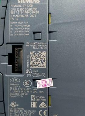 6ES7 215-1AG40-0XB0 S7-1200 CPU 1215C DC/DC工控模块议价维修