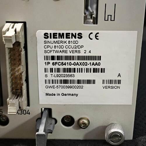 6FC5410-0AX02-1AA0 810D CCU2/DP数控CPU工控模块议价维修