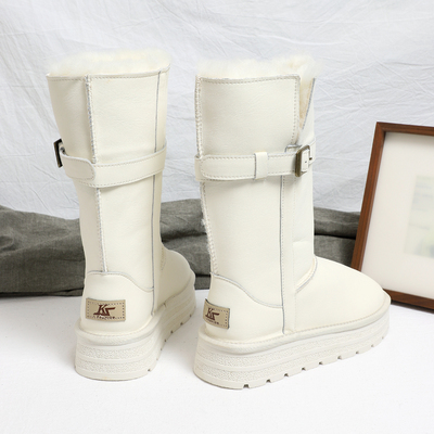 2025冬季新款全羊毛高筒雪地靴女