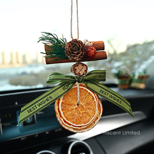 橙心如意永生花创意车载挂件礼物