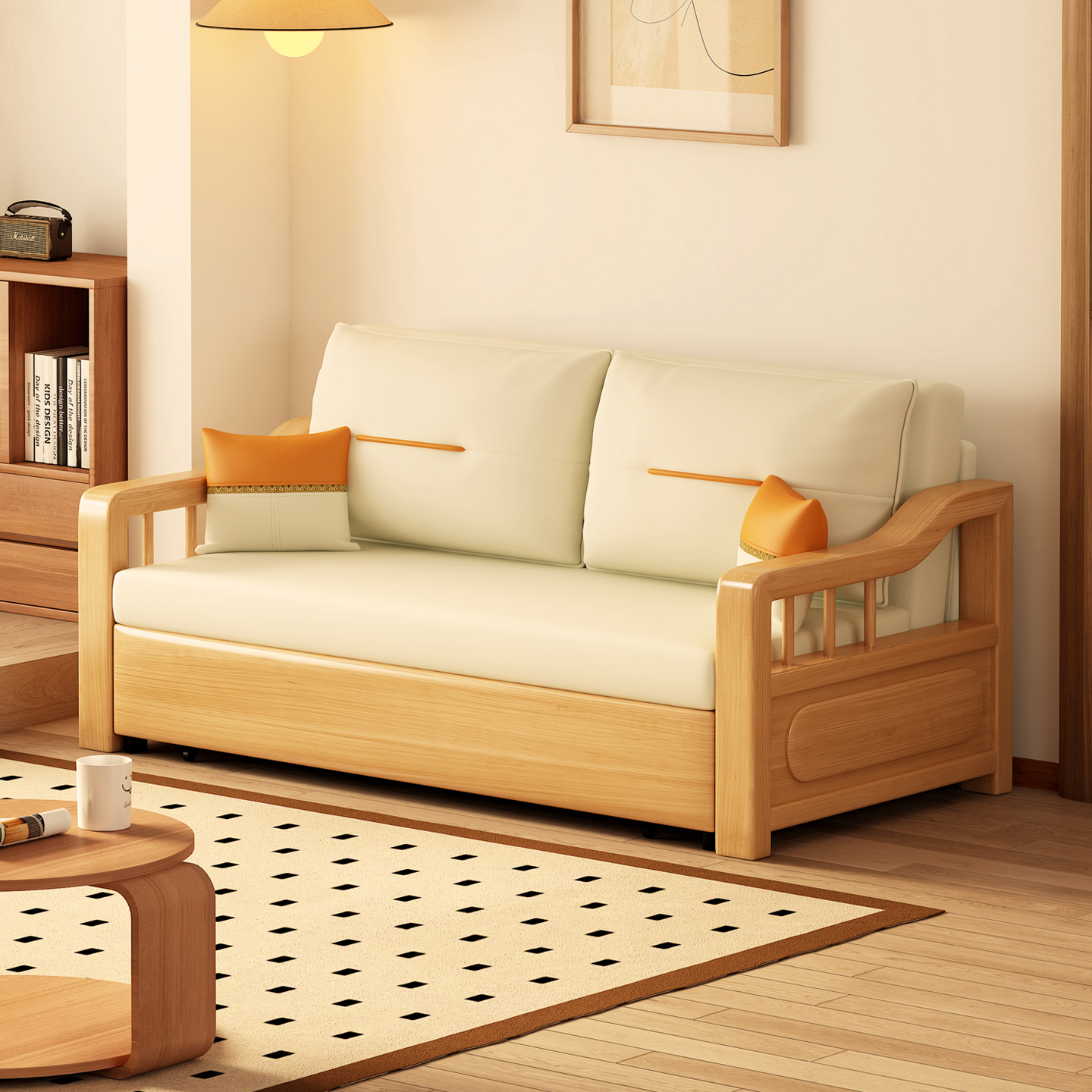 斯林空间科技布小户型折叠沙发床