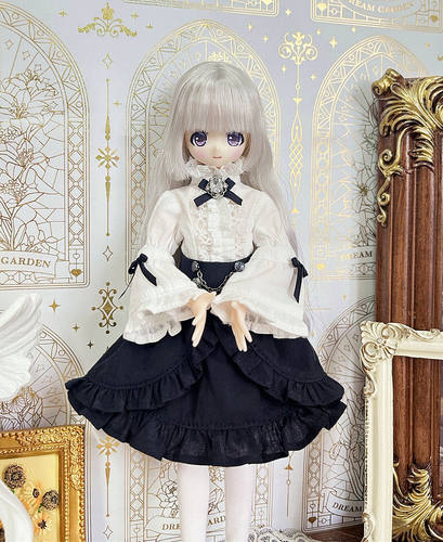 ob24 Azone特六blythe 复古欧式中世纪洋装黑白两件套裙