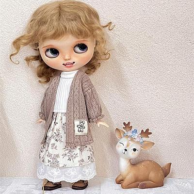 blythe小布森系棉布碎花娃衣