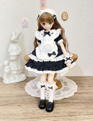 光魇双生、ob22、ob24 Azone blythe俏皮短款黑白女仆装娃衣套装