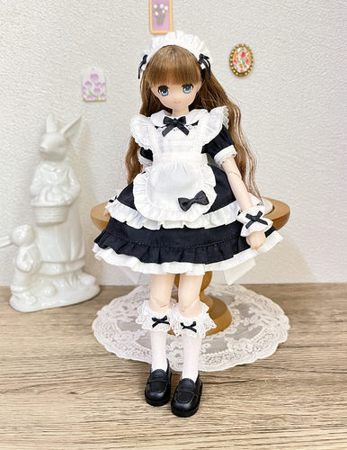 光魇双生、ob22、ob24 Azone blythe俏皮短款黑白女仆装娃衣套装