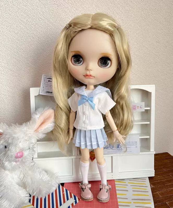 现货ob24 Azone娃衣blythe小布海军风水手服套装