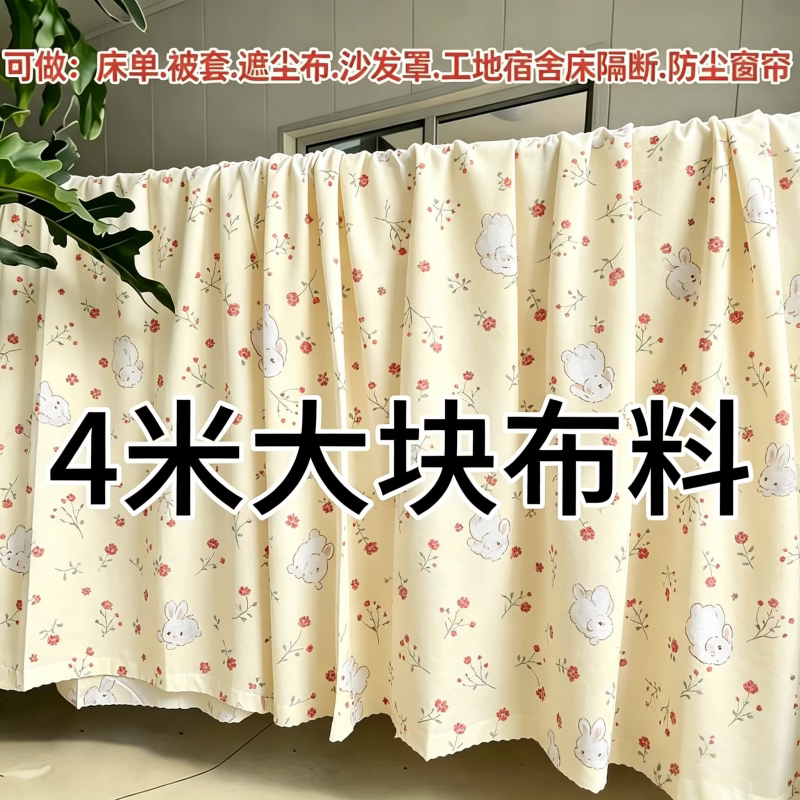 清仓特价处理4米大块布料可DIY床单被套隔断布防尘布沙发罩小布料图片