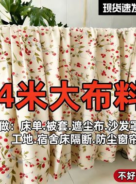 清仓长4米宽2.3米大布料可做房间窗帘工地宿舍床上防尘阳台遮阳