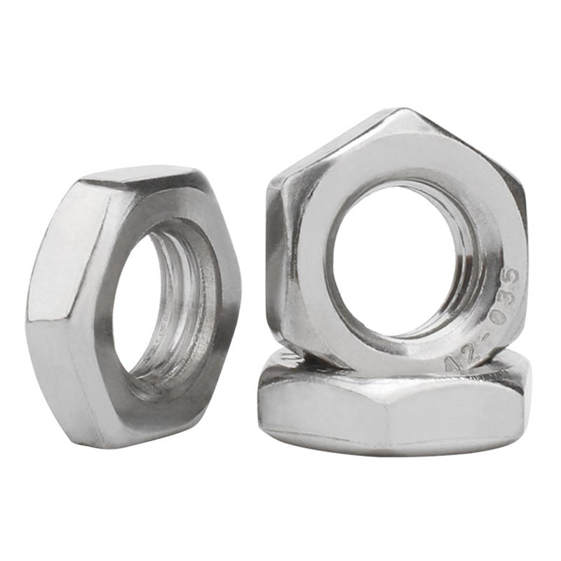 304不锈钢六角薄螺母细牙锁紧螺丝帽种牙螺帽M6M8M10M12M14M16M20