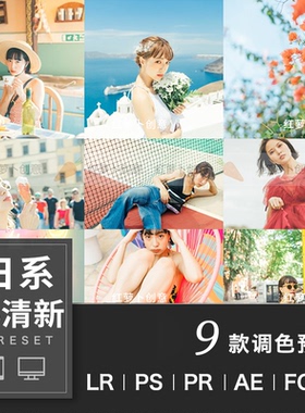 lrc小清新日系自然滤镜LR预设PS调色PR达芬奇FCPX手机版LUT插件VN