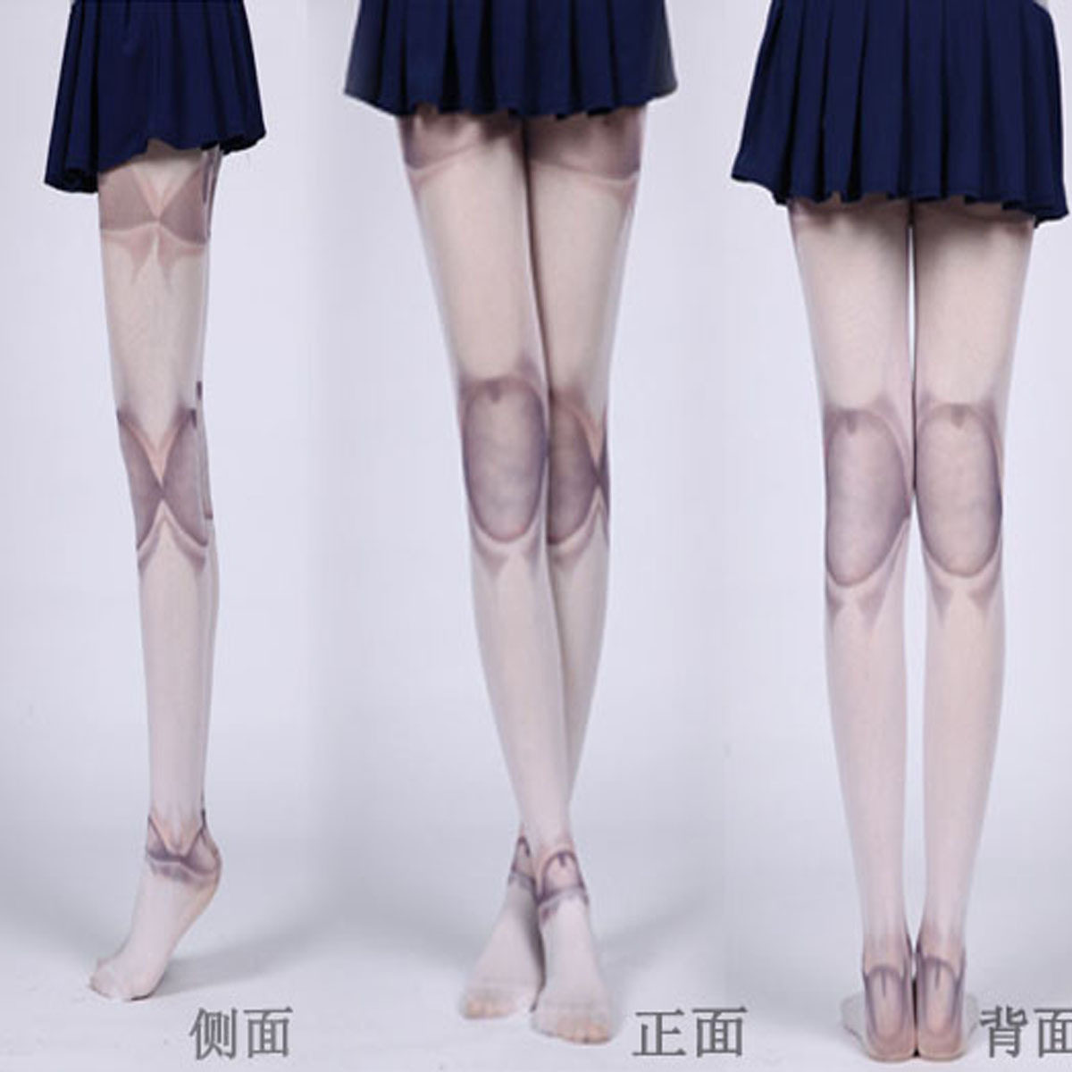 生产加工关节袜子秋冬女日系原宿风印花字母袜连裤丝袜可外穿裸感