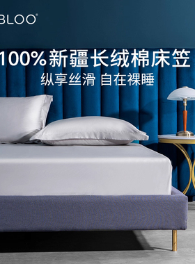 IMBLOO100%新疆长绒棉纯棉床笠单件席梦思床垫保护套床罩床单A类