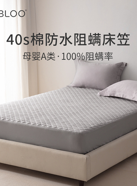 IMBLOO防水防螨床笠单件A类40s席梦思床垫保护套床罩纯棉秋冬季