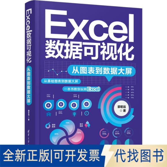 全新正版Excel数据可视化:从图表到数据大屏郭宏远9787302631804清华大学出版社2023-05-01