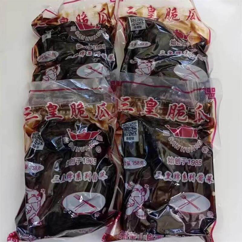 三皇正宗萧山传统腌制酱黄瓜甜咸脆早餐即食配粥酱瓜咸菜开胃脆瓜