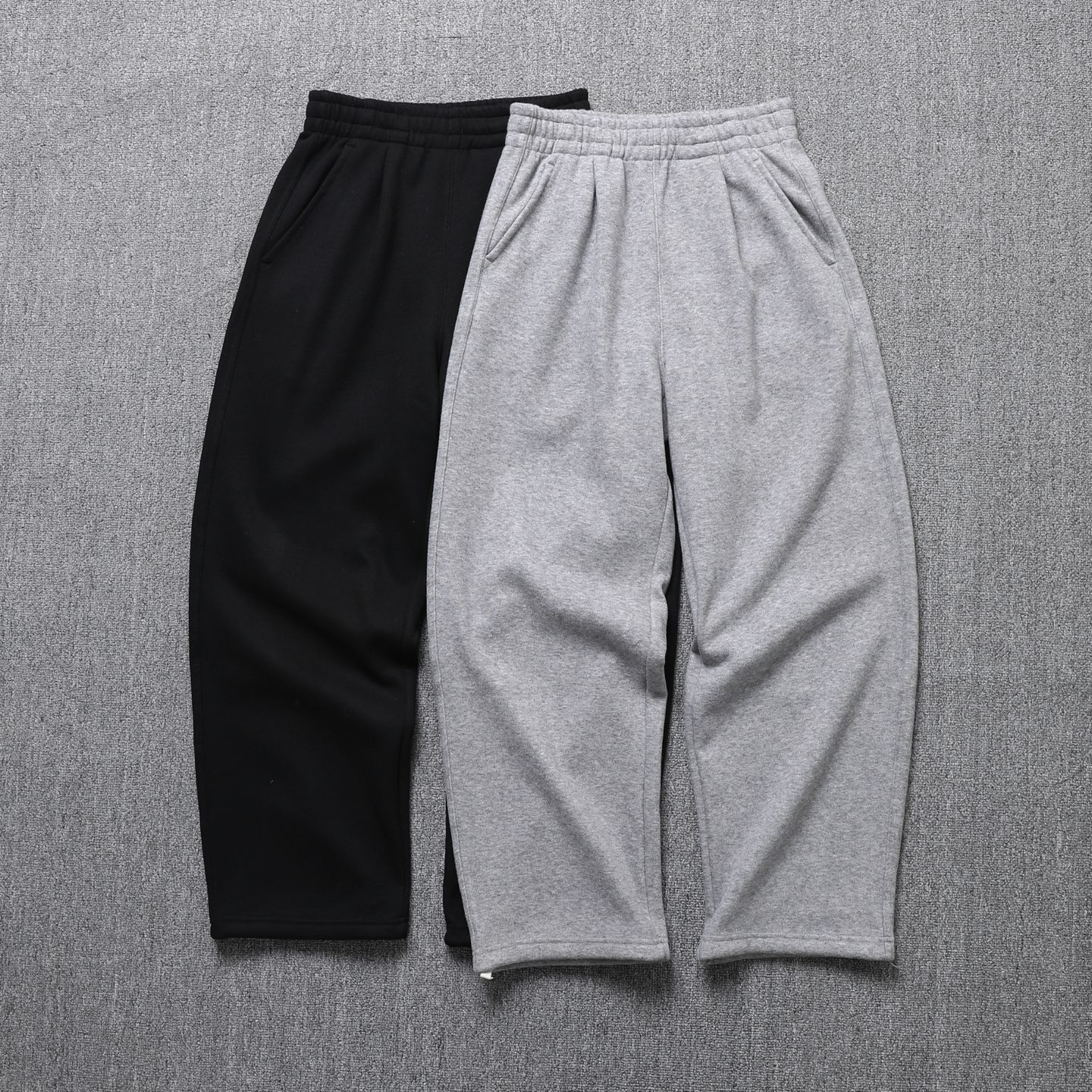 重磅垂感宽松秋冬款加绒卫裤