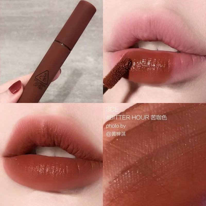 3ce丝绒哑光雾面唇釉持久砖红色