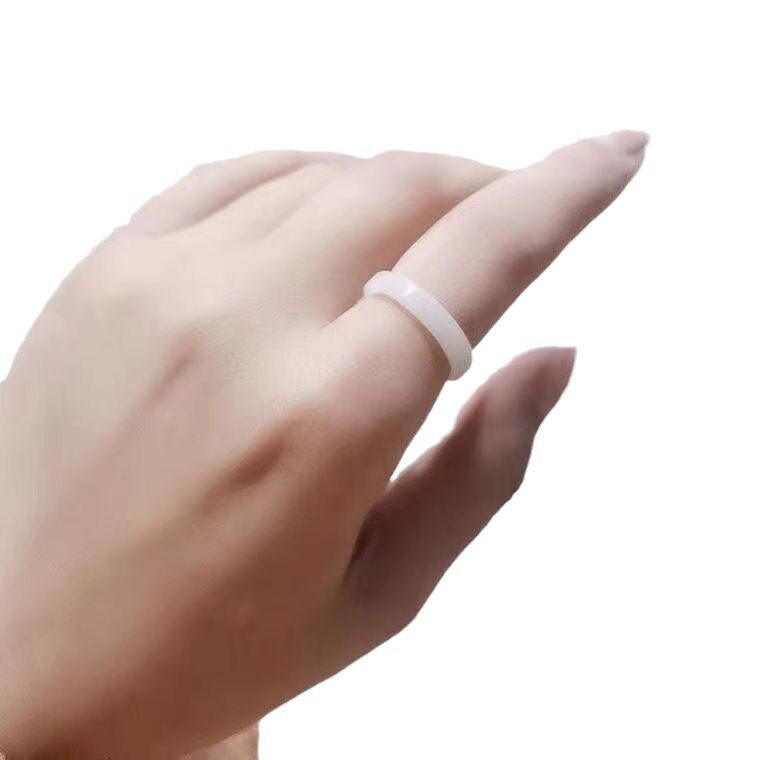 手工diy菩提白玉情侣戒指 全套材料包520送女友男友礼物创意礼品图片
