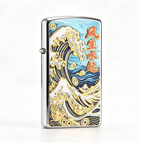 ZORRO/佐罗Z91963女士机鎏金风生水起煤油打火机防风送对象礼物