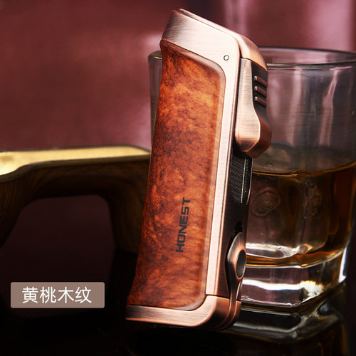 百诚雪茄打火机防风充气耐用高档创意合金三直冲商务礼品