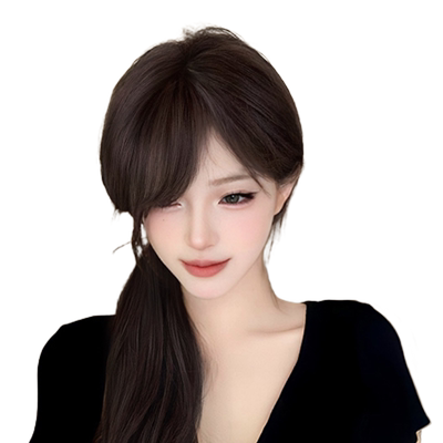 phaeton真人发丝氛围感斜刘海