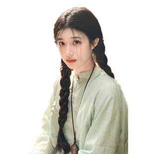 假发辫子女高马尾新中式国风麻花辫自然编发网红拳击辫双马尾假发