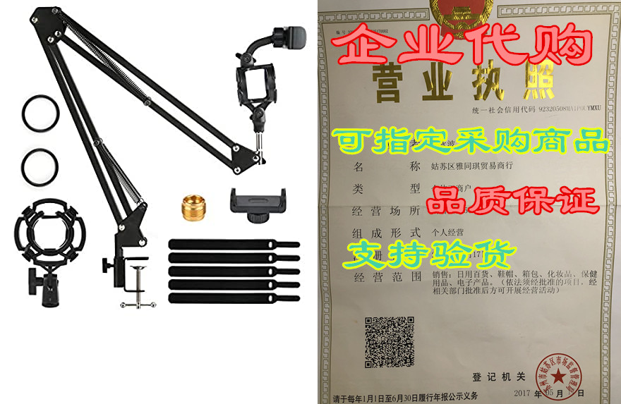 RUICHUANG Microphone Stand，Mic Boom Arm Desktop Adjustabl