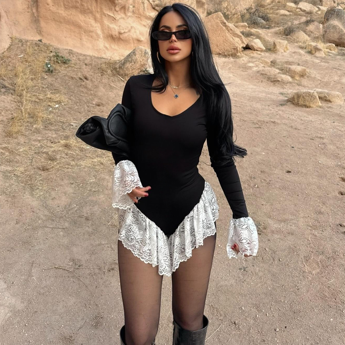 WERIDPUSS欧美拽姐酷辣连体衣