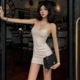 WEIRD 包臀裙 性感修身 PUSS 复古港风disco闪耀亮片吊带连衣裙女