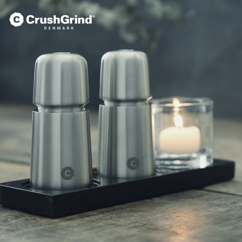 丹麦CrushGrind木质黑白胡椒研磨器手动香料磨粉器餐厅厨房调味罐