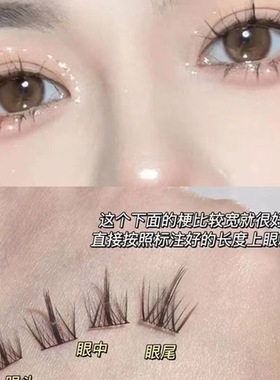 320簇大容量收纳书本~懒人三部曲眼睫毛假睫毛单簇仙子塔尖款燕尾