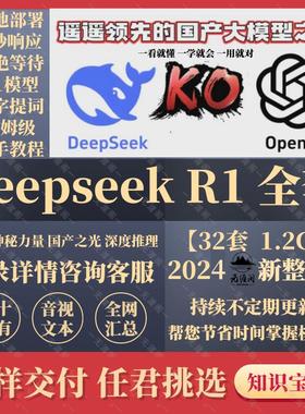 deepseek从入门到精通使用教程api本地部署视频R1深度思考模型