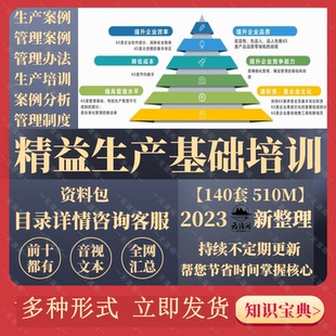 精益生产管理资料公司工厂案例分析班组现场改善方案制度ppt培训