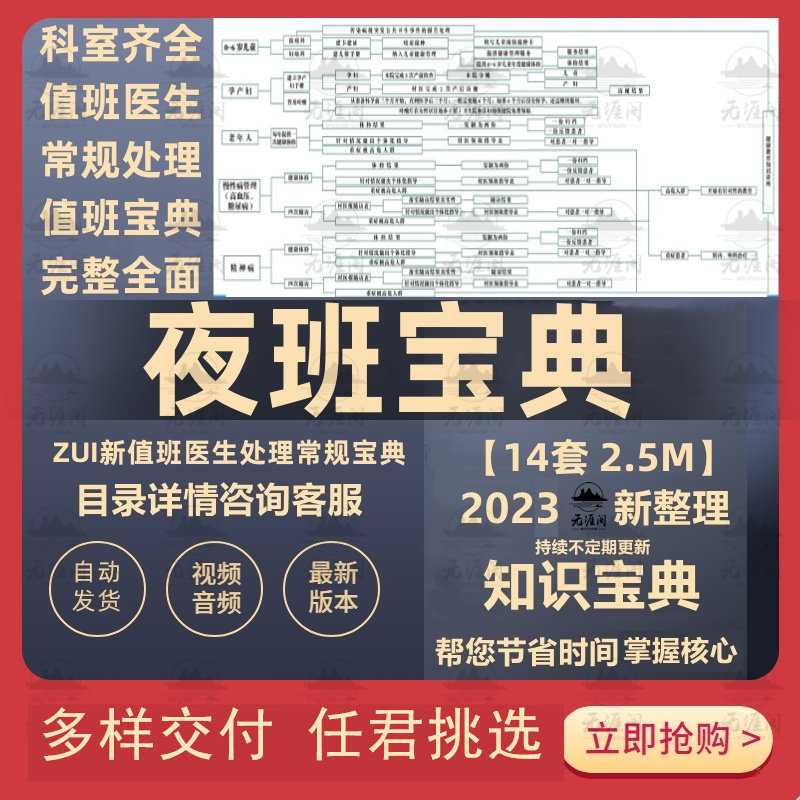 医院内外各科室医生处理常规手册住院医师护士长值夜班临床宝典全