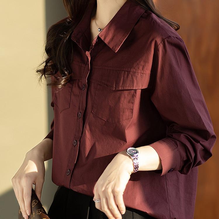 MONLOUVE中年妈妈长袖衬衫女春秋2025新款普宁轻奢高级感超火洋气