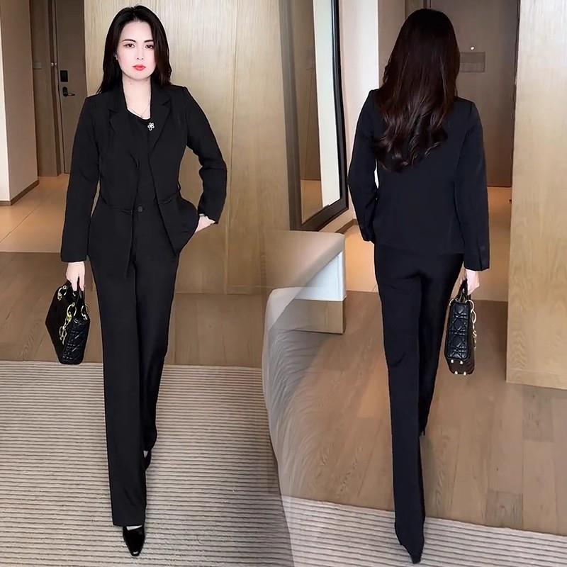 MONLOUVE西装套装女2025新款超火早秋穿搭一整套40减龄秋日巨好看